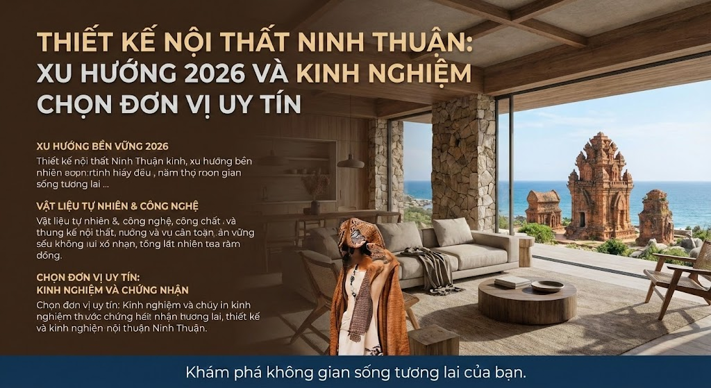 Thiết Kế Nội Thất Ninh Thuận: Xu Hướng 2026 và Kinh Nghiệm Chọn Đơn Vị Uy Tín